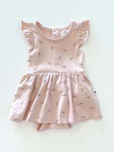 Burrow Be: Burrow & Be organic bodysuit dress - seahorse (3-6m)