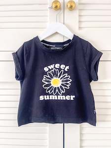 Hello Stranger sweet summer crop tee (5y)
