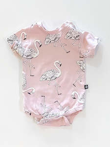 Hello Stranger flamingo bodysuit (0-3m)