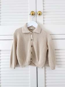 Grown organic collared knit cardigan (12-18m)