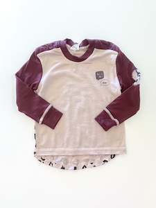 Little Flock Of Horrors: Little Flock Of Horrors merino gracie top - blush cheetah