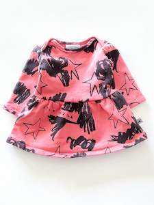 Minti: Minti star gazing furry dress (3-6m)