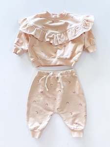 Quincy Mae organic ruffle set (0-3m)