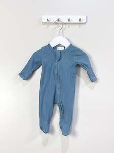Rompers Onesies: Hello Poppet organic ribbed zip onesie (0-3m)