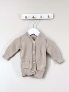 Bencer & Hazelnut longline cardigan - oatmeal (nb-3m)