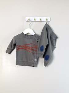 Last Chance Sale: Burrow & Be organic sweatshirt & trackies set (0-3m)