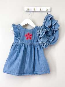 Teeny Weeny denim dress + bloomers set (12-18m)