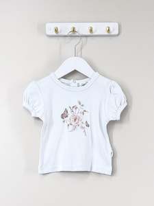 Aster & Oak organic tee - butterfly garden (1-2y)