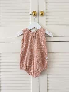 Aster & Oak organic bubble romper - ditzy floral (3-6m)