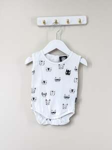 Band Of Boys The Girl Club: Band Of Boys organic singletsuit - a cat for everyone (3-6m)
