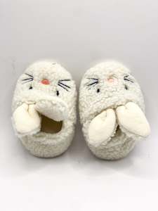 Peter Alexander: Peter Alexander fluffy bunny slippers (0-3m)