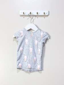 Milky flamingo longline tee (6-12m)