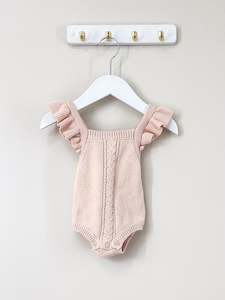 Rompers Onesies: Little Bundle knit romper (0-3m)
