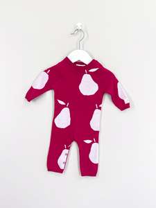 Country Road knit onesie - pears (newborn)
