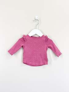 Country Road: Country Road dotty frill long sleeve tee (0-3m)