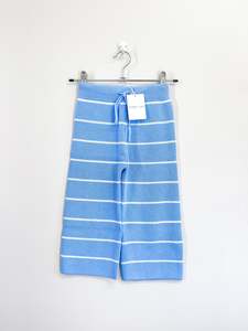 Brand New: BNWT Ziggy Lou organic cropped pants - river stripe (4y)
