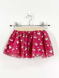 BNWOT Hux cherry tulle skirt (12-18m)