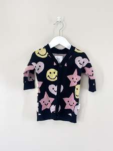Hux organic be happy longline knit cardigan (6-12m)