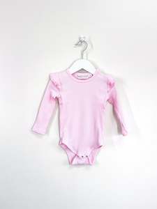 La Sienna: La Sienna cozy rib flutter bodysuit (2y)