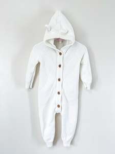 La Sienna bear knitted romper (3-6m)