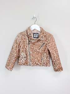 Cotton On Kids gold sequin biker jacket (3-4y)
