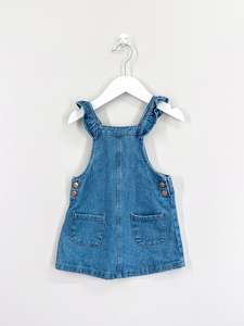 Teeny Weeny denim pinafore dress (12-18m)