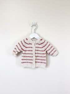 Knitwear: Seed striped knit cardigan (3-6m)