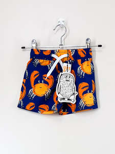Swimwear: BNWT Minti roller crab board shorts UPF50+ (6-12m)