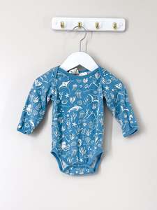 Woolbabe: Woolbabe merino cotton bodysuit (3-6m)