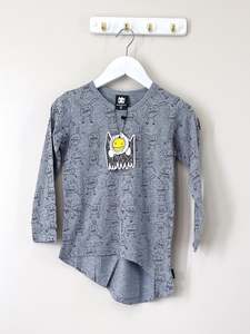BNWT Band Of Boys monster mash up asymmetric tee (4y)