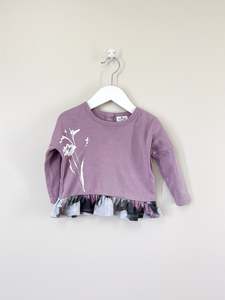 Burrow Be: Burrow & Be organic lilac paint dab long sleeve tee (1y)