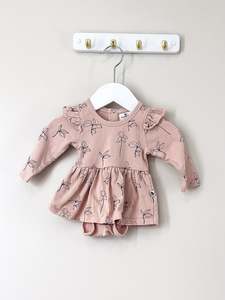 Burrow & Be organic last leaves bodysuit dress (newborn)
