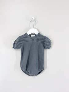 Quincy Mae organic pointelle knit romper (3-6m)