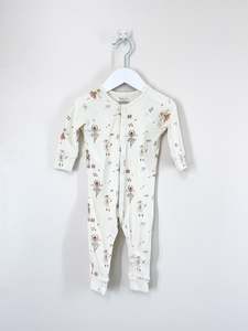 Quincy Mae Rylee Cru: 🎄 Rylee + Cru organic pyjama long john onesie - nutcracker (6-12m)