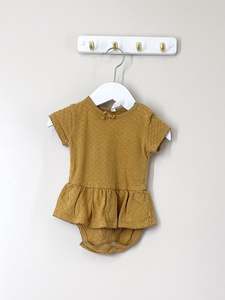 Quincy Mae organic pointelle skirted bodysuit (3-6m)
