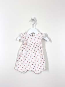 Seed strawberry frill romper (0-3m)