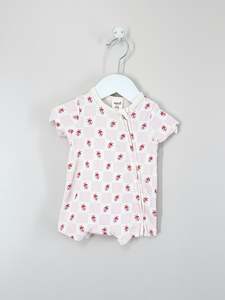 Seed ladybug shortie zipsuit (0-3m)