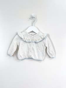 Long Sleeve Tops: David Jone frill knit cardigan (3-6m)