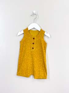 Goblin raw edge romper (6-12m)