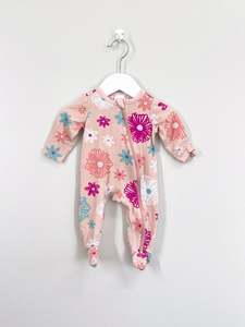 Teeny Weeny floral zipsuit (newborn)