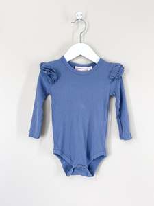 La Sienna rib cozy flutter bodysuit (2y)