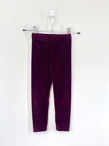 Karibou Kids winnie luxe velour leggings - sugarplum (2y)