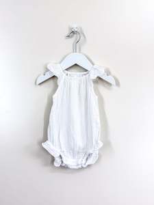 Jamie Kay: Jamie Kay OG organic muslin lace playsuit (6-12m)