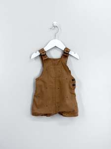 Wilson Frenchy: Wilson & Frenchy tan spotty shortalls (6-12m)
