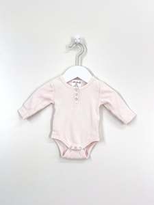 Wilson & Frenchy organic rib henley bodysuit (newborn)