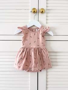 Burrow & Be organic seahorse bodysuit dress (3-6m)