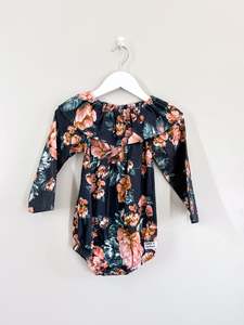 Dukes + Duchesses linen blend floral bodysuit (3y)