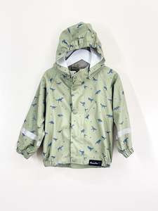 Jackets: Mum 2 Mum rain jacket - sage dinos (12m)