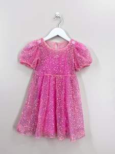 Dresses: Cotton On Kids sequin puff sleeve dress (4y)