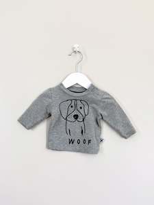 Minti: Minti woof long sleeve tee (0-3m)